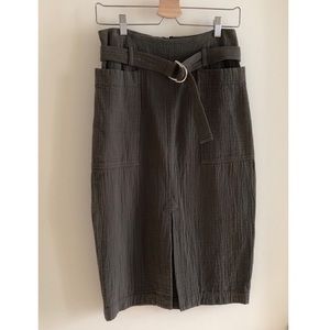 100% cotton high-waist skirt